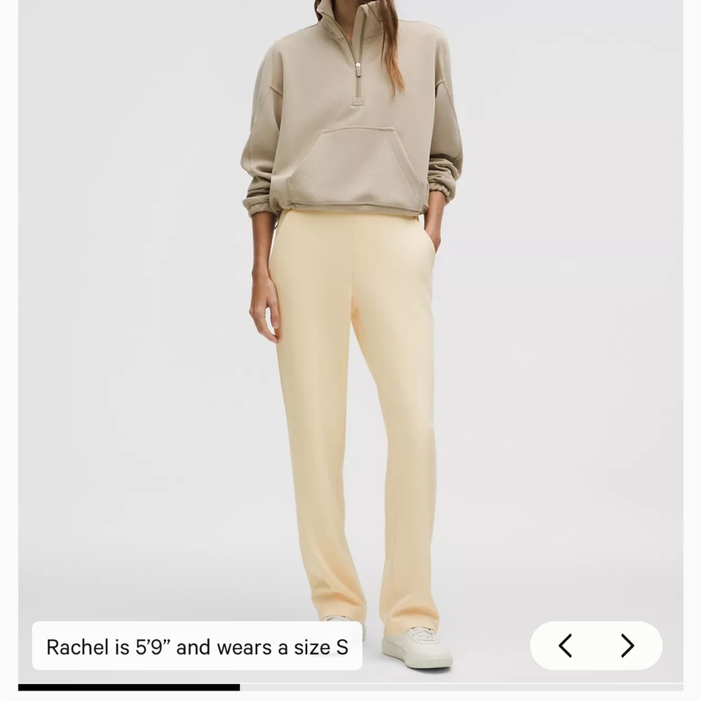 NWT LULULEMON SOFTSTREAM PANTS SIZE MEDIUM COLOR BUTTERCREAM
